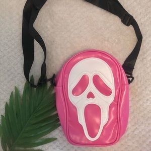 Pink Ghostface Scream halloween purse bag